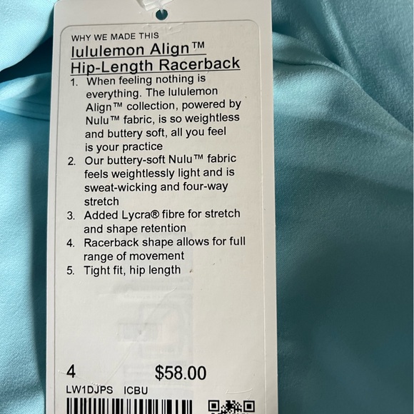 Lulu Align Tank Top - New With Tags - Picture 2 of 5